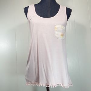 Empire pineapple tank top with tassels on bottom size large